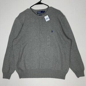 Polo Ralph Lauren 100% Cotton Gray Sweater NWT